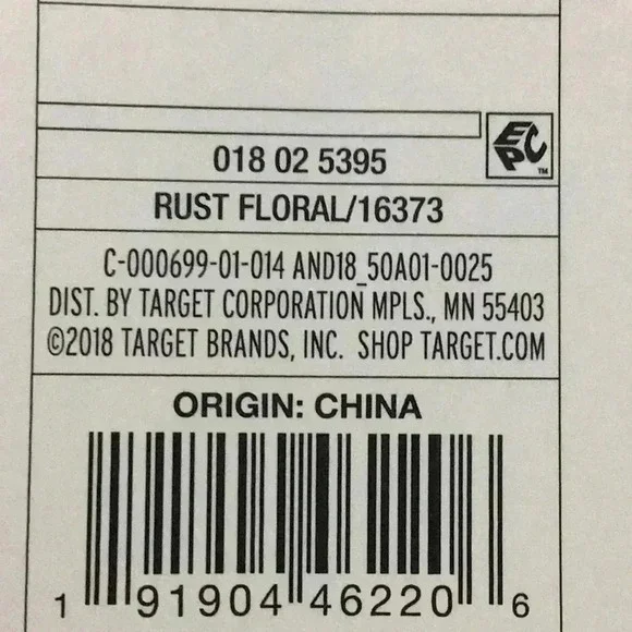 A New Day Smocked Tank Top Rust Floral V-Neck Tie - Picture 4 of 5